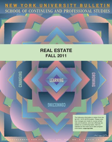 real estate - School of Continuing and Professional Studies - New ...
