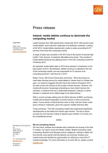 GfK Retail and Technology UK Ltd Press Release Template ... - MEF