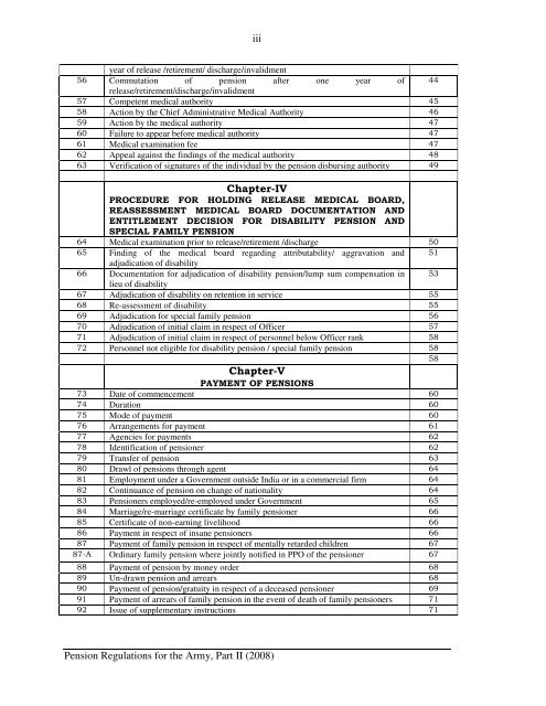 defence services regulations pension regulations for the army