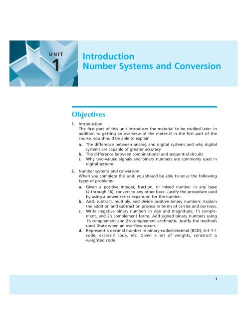 Introduction Number Systems and Conversion