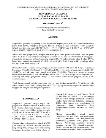 PENYELIDIKAN GEOKIMIA - Pusat Sumber Daya Geologi