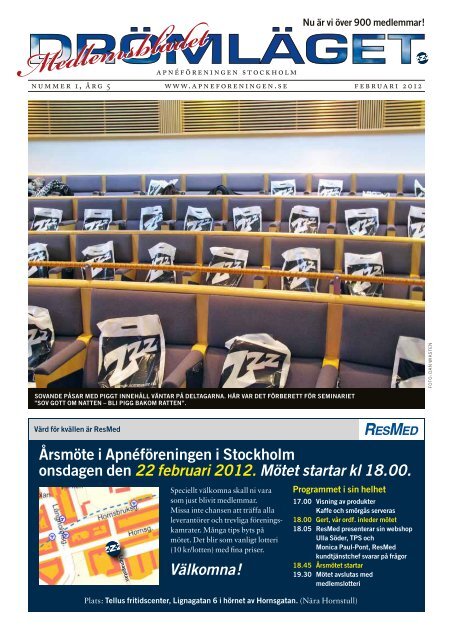 ÃrsmÃ¶te i ApnÃ©fÃ¶reningen i Stockholm onsdagen den 22 februari ...