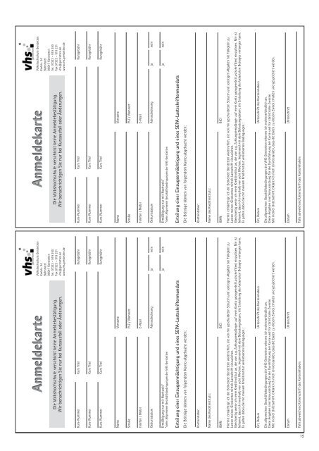 Programm Frühjahr / Sommer 2014 - Volkshochschule Gerstetten