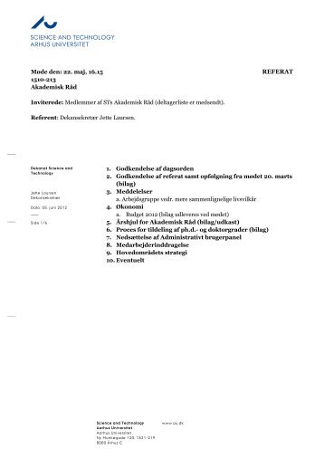 science and technology arhus universitet - www.au.dk - Aarhus ...