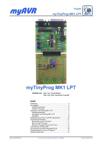 myTinyProg MK1 LPT myTinyProg MK1 LPT - myAVR