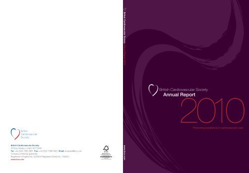 BCS Annual Report 2010 - British Cardiovascular Society