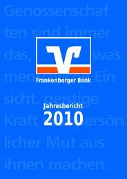 Jahresbericht 2010 -  Frankenberger Bank