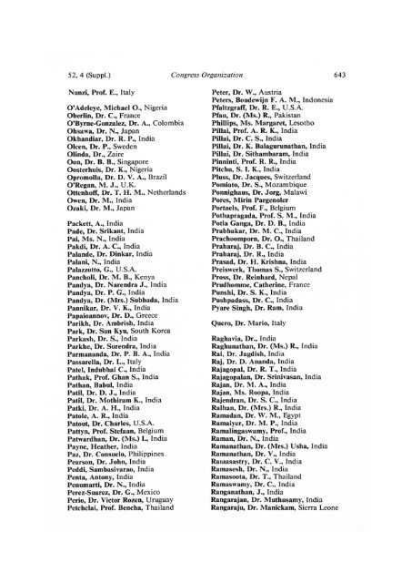 MEMBERS OF THE XII INTERNATIONAL LEPROSY CONGRESS