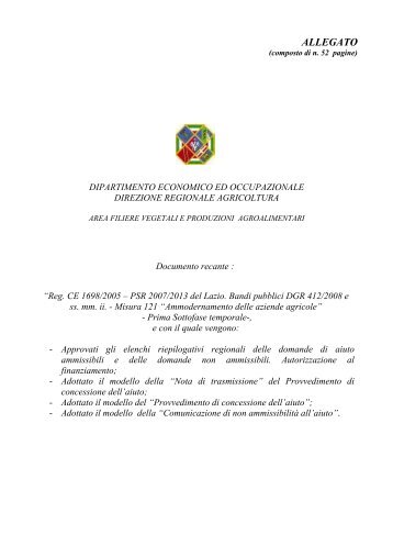 Allegato_Determinazione C0226_11 febbraio 2010 - Agricoltura ...