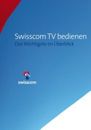 Swisscom TV bedienen - Swisscom Online Shop