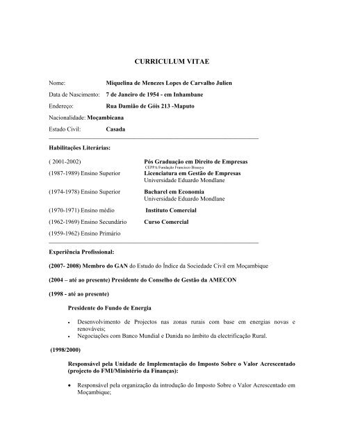 CURRICULUM VITAE - Gesventure