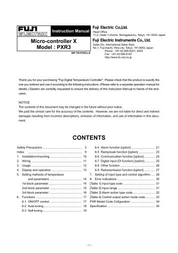 PXR3 Instruction Manual - Coulton Instrumentation