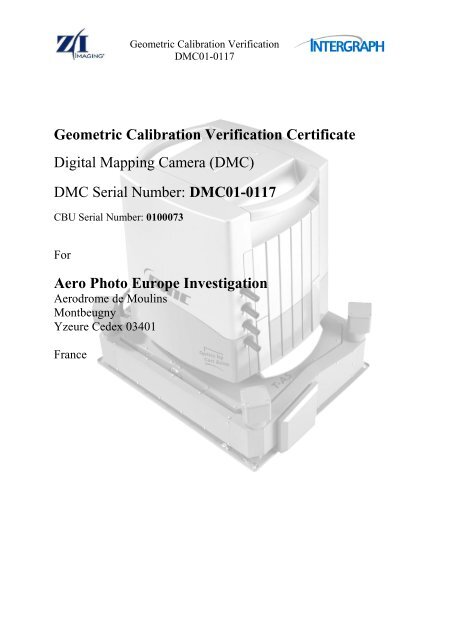 Geometric Calibration Verification Certificate - APEI