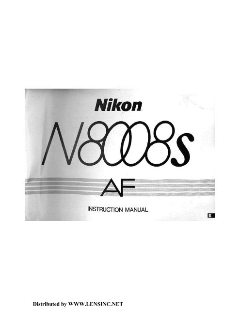 nikon af n8008s manual Nikon n8008s f801s repair manual & instruction manual | other.
