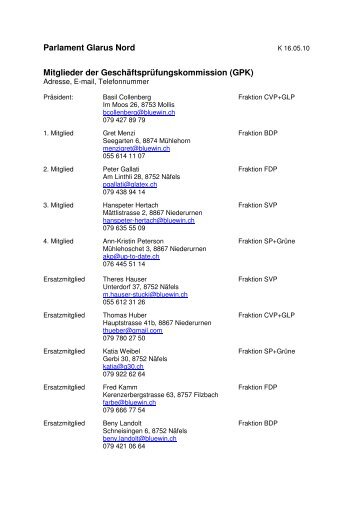 Mitglieder ständige Kommissionen [PDF, 20.0 KB] - Gemeinde ...