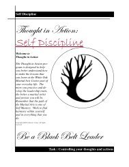 Thought in Action-Discipline - The White Oak Martial Arts Center