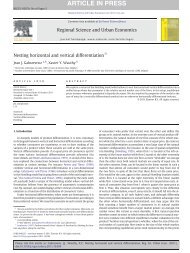 Nesting horizontal and vertical differentiation