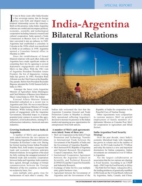 India-Argentina Bilateral Relations - LB Associates