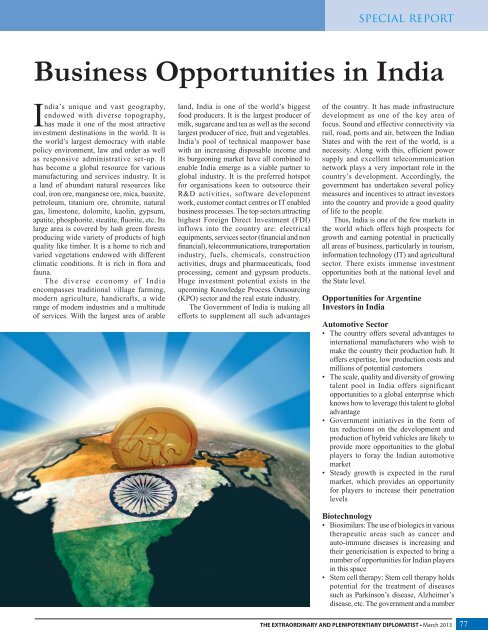 India-Argentina Bilateral Relations - LB Associates