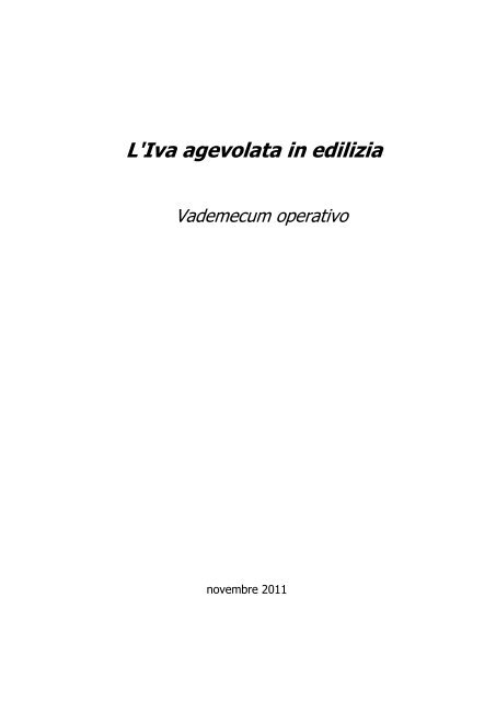 L'Iva agevolata in edilizia - Ediltecnico