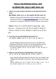 FAQs on SAIL Mediclaim Scheme - 2013 - ERP in Bhilai Steel Plant