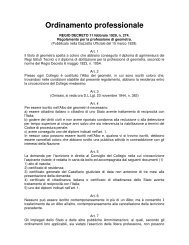 Ordinamento professionale - Collegio dei Geometri della provincia ...