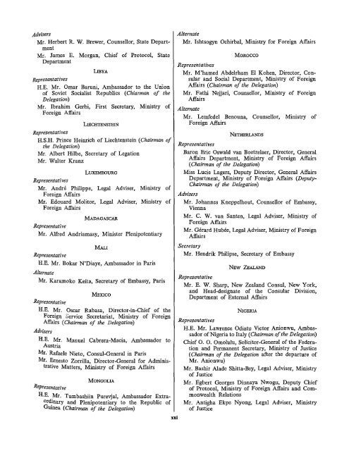 List of Delegations - United Nations Treaty Collection