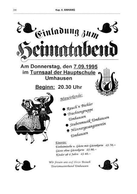 Das Musikleben in Umhausen von 1798 bis heute