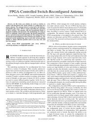 FPGA-Controlled Switch-Reconfigured Antenna - IEEE Xplore