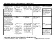 Bridges Grade 1 Correlations to Vermont Mathematics Grade ...