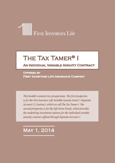 The Tax Tamer ® I - First Investors