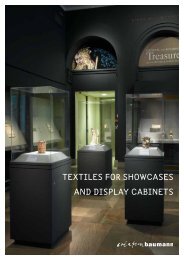 textiles for showcases and display cabinets - Création Baumann AG