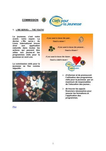 Clefs pour la Jeunesse - Lions Clubs International - MD 112 Belgium