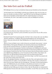 Der liebe Gott und der Fußball - Schönblick