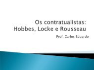 Os contratualistas: Hobbes, Locke e Rousseau