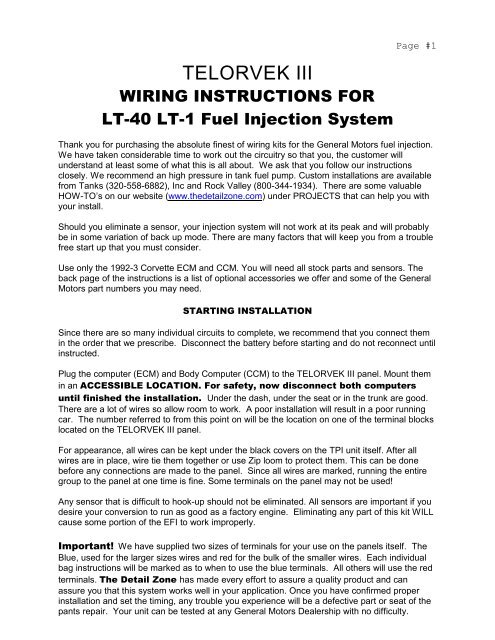 product installation instructions - Ron Francis Wiring