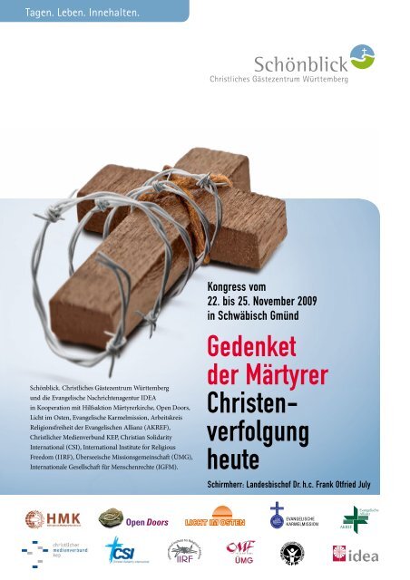 Gedenket der Märtyrer Christen- verfolgung heute - Schönblick