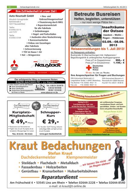 Ausgabe Nr. 23 vom 05.06.2013 - Verbandsgemeindeverwaltung ...