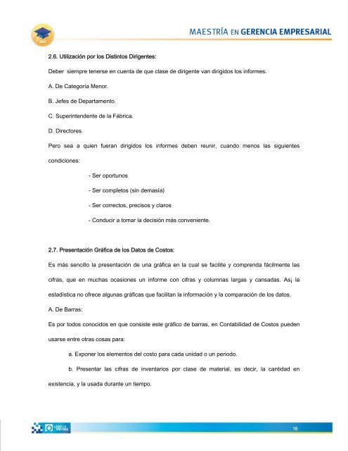 contabilidad de costos para la gerencia - Uovirtual.com.mx