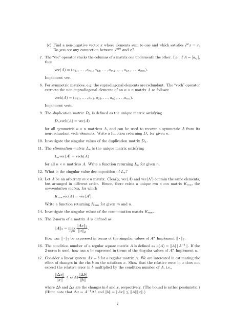 Statistics I Exercises