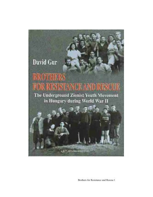 Brothers For Resistance And Rescue By David Gur