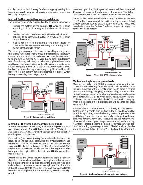BATTERY COMBINER Installation Instructions - West Marine