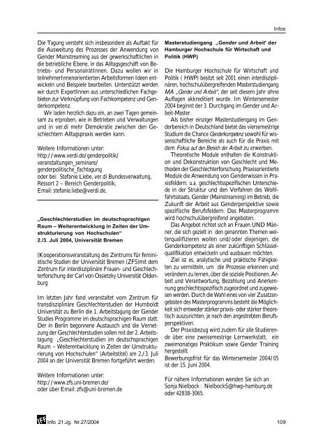 IFF-Info Nr. 27, 2004 - IFFOnzeit