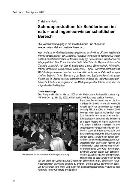 IFF-Info Nr. 27, 2004 - IFFOnzeit