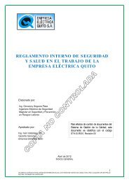 reglamento interno de sst - Empresa ElÃ©ctrica Quito