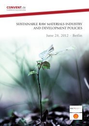 sustainable raw materials industry and development ... - Convent