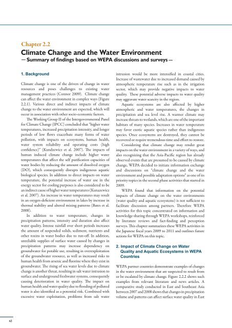WEPA Outlook on Water Environmental Management in Asia 2012