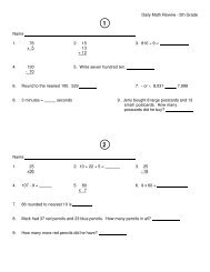 Daily Math Review - 5th Grade Name 1. 76 2. 15 3. 810 ... - Aea 267