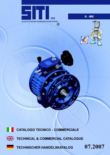 catalogo tecnico - commerciale technical & commercial catalogue ...