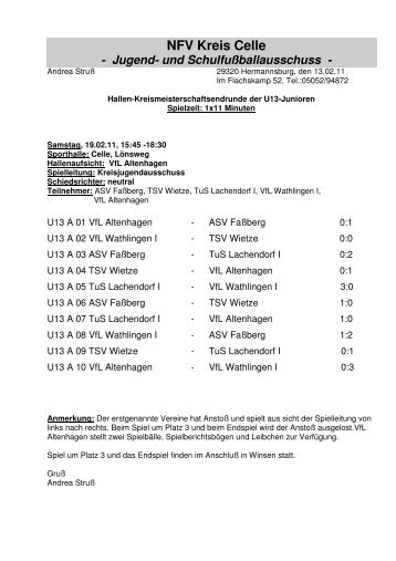 Jugend- und SchulfuÃballausschuss - NFV Kreis Celle